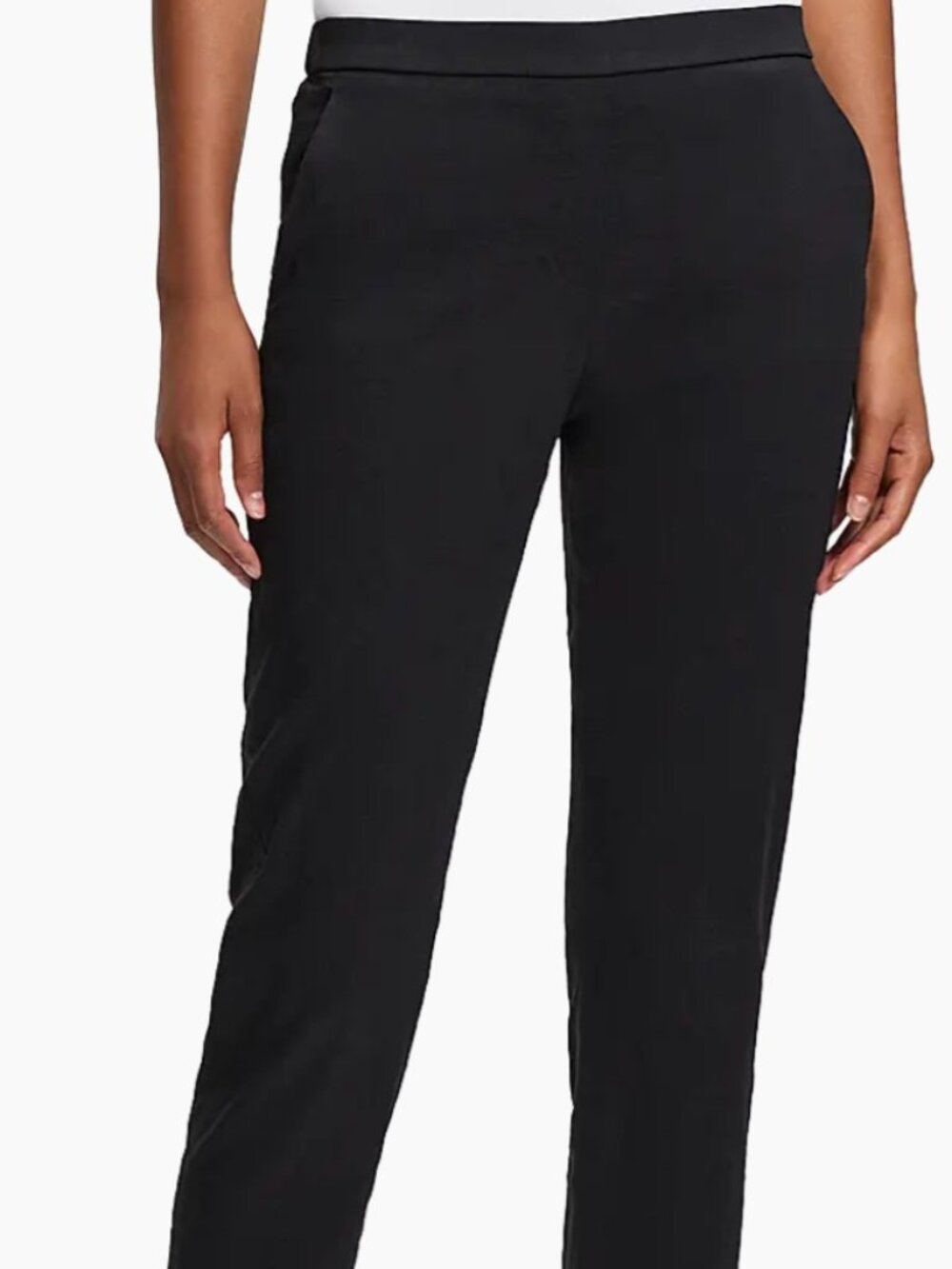 Theory Linen Pull-On Crop Pants